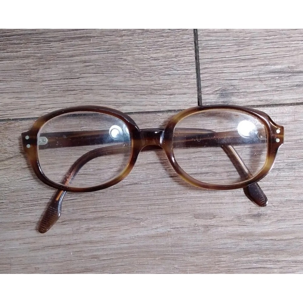 Vintage SRO USA 5 1/4 Brown Frame Glasses